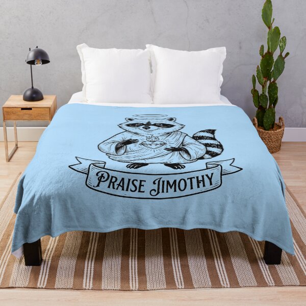Item preview, Praise Jimothy Raccoon Angel designed and sold by ThreadRiotTees.