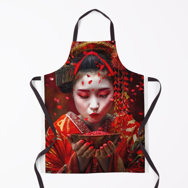 Item preview, Elegant Japanese Woman Surrounded by Rose Petals designed and sold by Artessie.