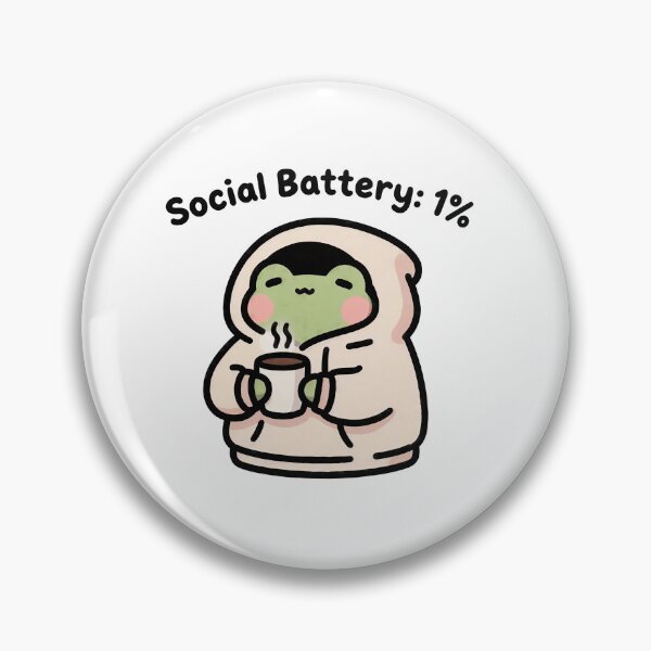 Item preview, Cute Introvert Frog Coffee Sticker designed and sold by HatemArtsSimple.