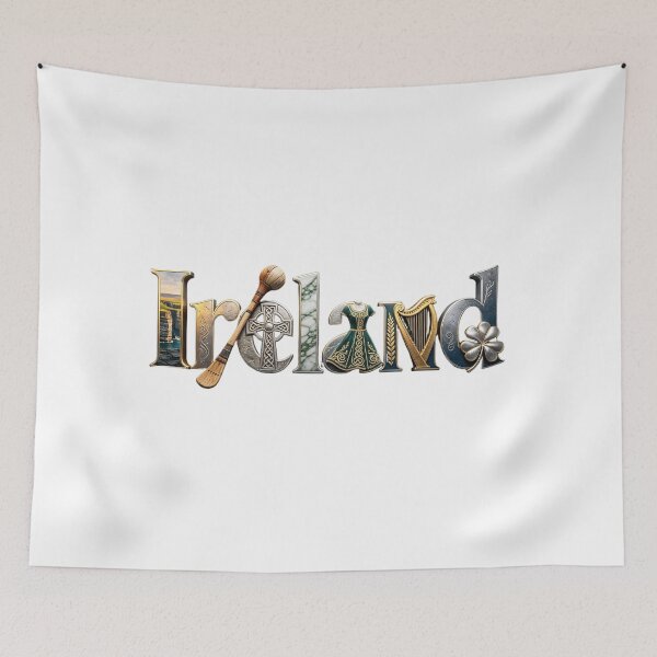 Item preview, Ireland Heritage Typography – Irish Culture & Celtic Symbols Design designed and sold by VladisWorld.