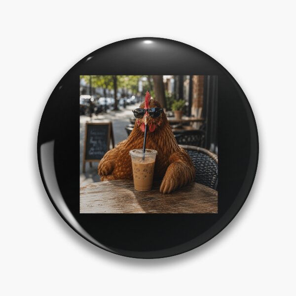 Item preview, Cool Chicken Drinking Iced Coffee | Funny Hen with Sunglasses | Chicken Lover Summer Design designed and sold by 76Valeria.