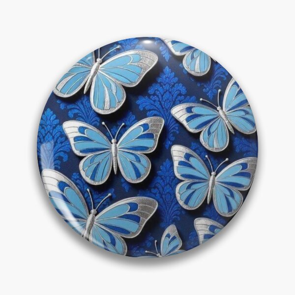 Item preview, Blue Butterflies & Damask designed and sold by DesignsByPrnces.
