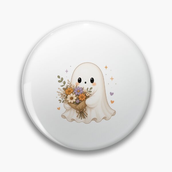 Item preview, Cute Ghost Holding Flowers designed and sold by abieran.