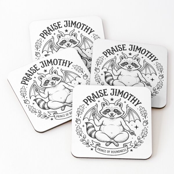 Item preview, Praise Jimothy Raccoon Baphomet With Wings And Horns designed and sold by ThreadRiotTees.