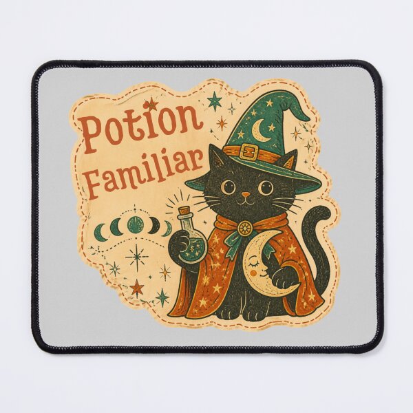Item preview, Witchy potion cat design designed and sold by weedleaf420.