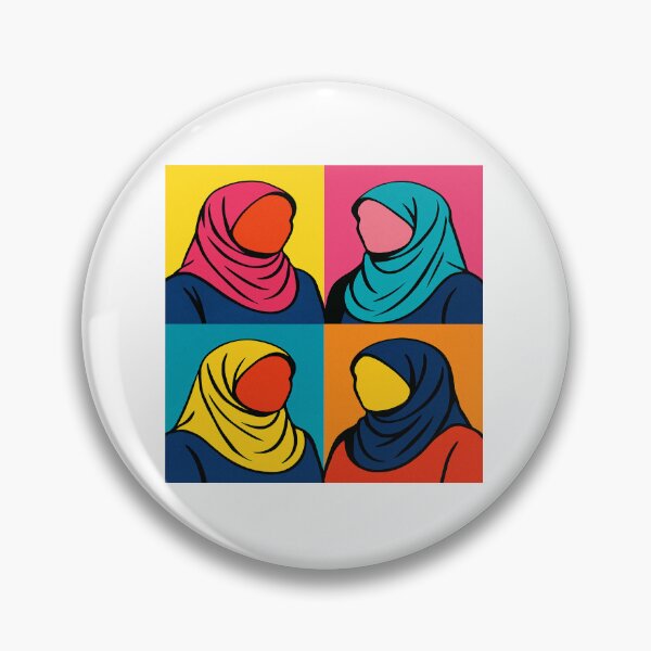 Item preview, Pop Art Hijab Portrait – Warhol Style Colorful Design designed and sold by JOANNASKAH.