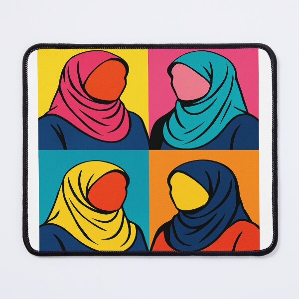 Item preview, Pop Art Hijab Portrait – Warhol Style Colorful Design designed and sold by JOANNASKAH.