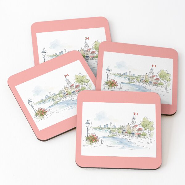 Item preview, Niagara-on-the-Lake Watercolor Skyline Sticker   designed and sold by PaintMeWorld.
