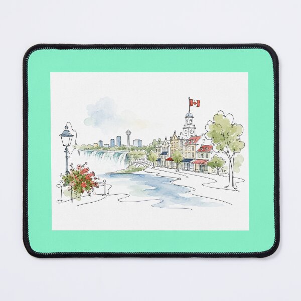 Item preview, Niagara-on-the-Lake Watercolor Skyline Sticker designed and sold by PaintMeWorld.