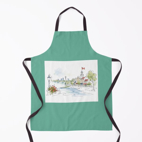 Item preview, Niagara-on-the-Lake Watercolor Skyline Sticker designed and sold by PaintMeWorld.
