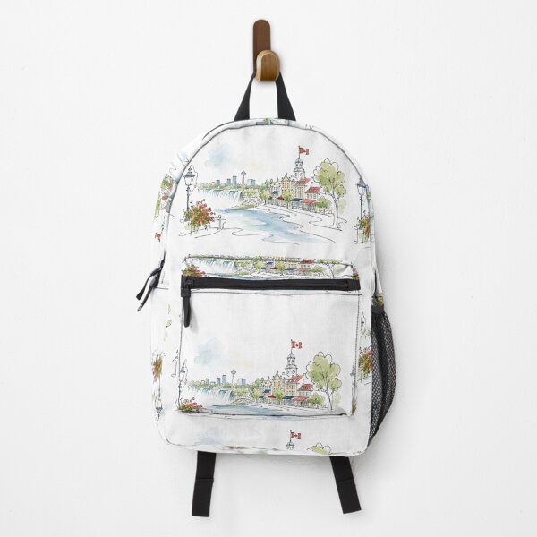 Item preview, Niagara-on-the-Lake Watercolor Skyline Sticker designed and sold by PaintMeWorld.
