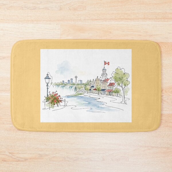 Item preview, Niagara-on-the-Lake Watercolor Skyline Sticker   designed and sold by PaintMeWorld.