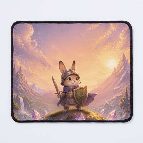 Item preview, Cute Bunny Knight Costume Fantasy Art – Magical Forest Rabbit Warrior in Nature designed and sold by DervoTeck2767.