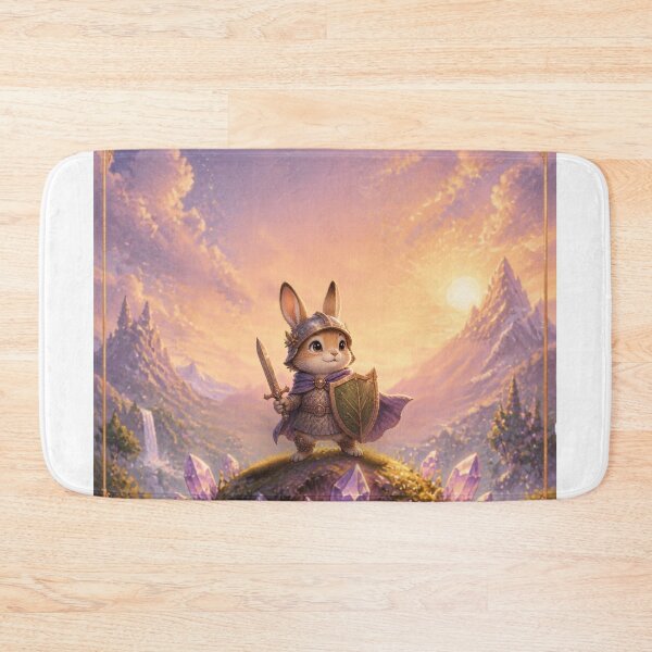 Item preview, Cute Bunny Knight Costume Fantasy Art – Magical Forest Rabbit Warrior in Nature designed and sold by DervoTeck2767.
