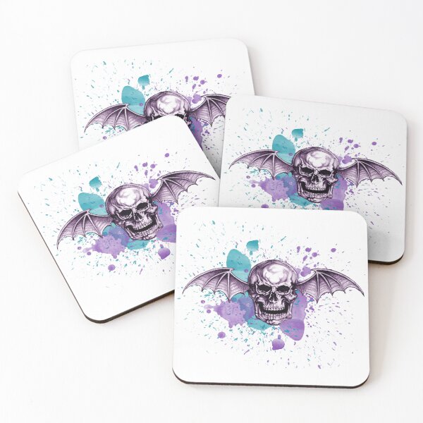 Item preview, Watercolor Skull with Bat Wings designed and sold by ba-gonz.
