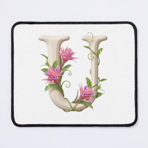 Item preview, Botanical Floral Letter U Monogram designed and sold by Helenaphotoart.