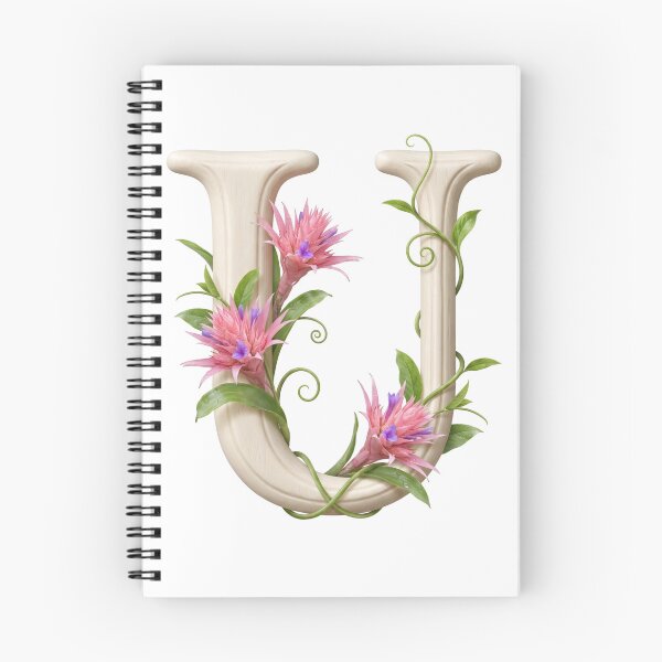 Item preview, Botanical Floral Letter U Monogram designed and sold by Helenaphotoart.