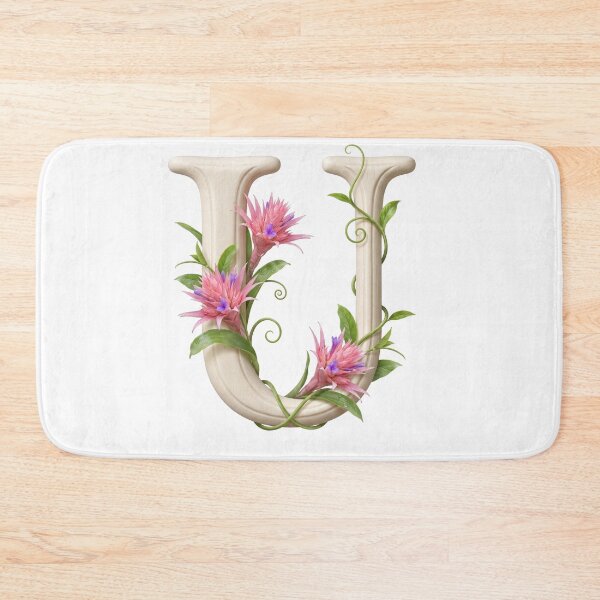 Item preview, Botanical Floral Letter U Monogram designed and sold by Helenaphotoart.