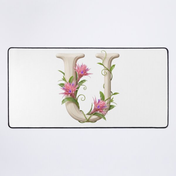 Item preview, Botanical Floral Letter U Monogram designed and sold by Helenaphotoart.