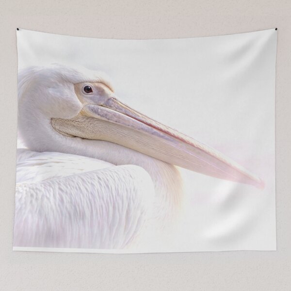 Item preview, Pelican Wall Art White Bird Photography Coastal Wildlife Decor Elegant Nature Print Minimalist Beach House Bird Photography designed and sold by Kzara Visual.