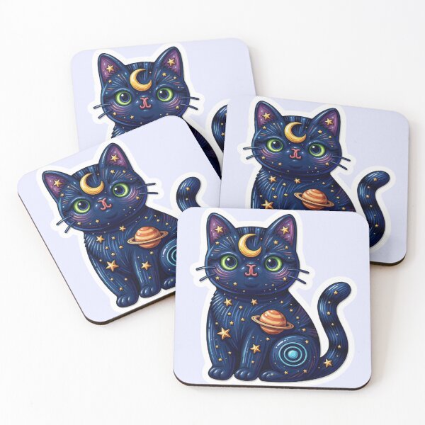 Item preview, Space black cat design designed and sold by weedleaf420.