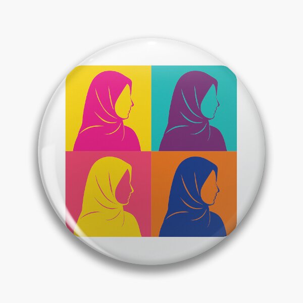 Item preview, Pop Art Hijab Portrait 2 – Warhol Style Colorful Design designed and sold by JOANNASKAH.