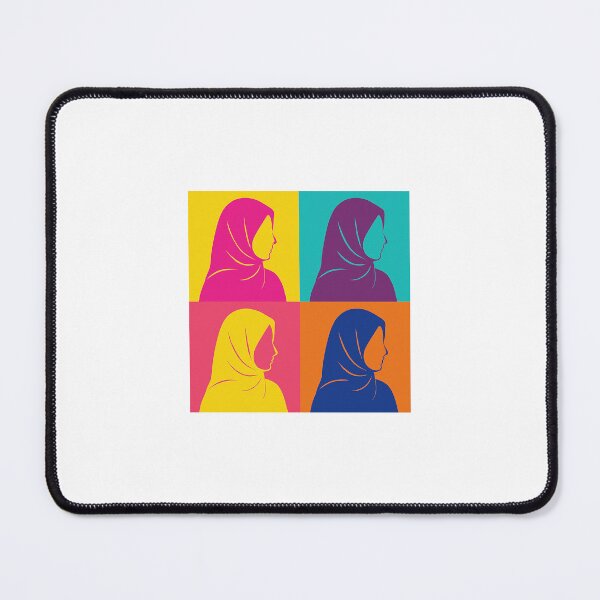 Item preview, Pop Art Hijab Portrait 2 – Warhol Style Colorful Design designed and sold by JOANNASKAH.