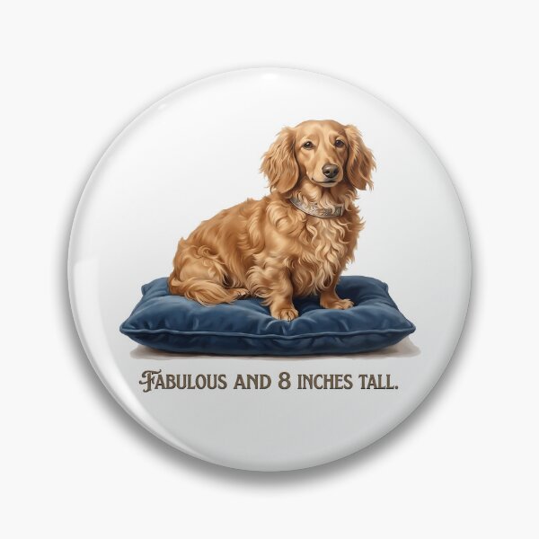 Item preview, Fabulous and Four Inches Tall Elegant Long Haired Dachshund designed and sold by jgoteiner.