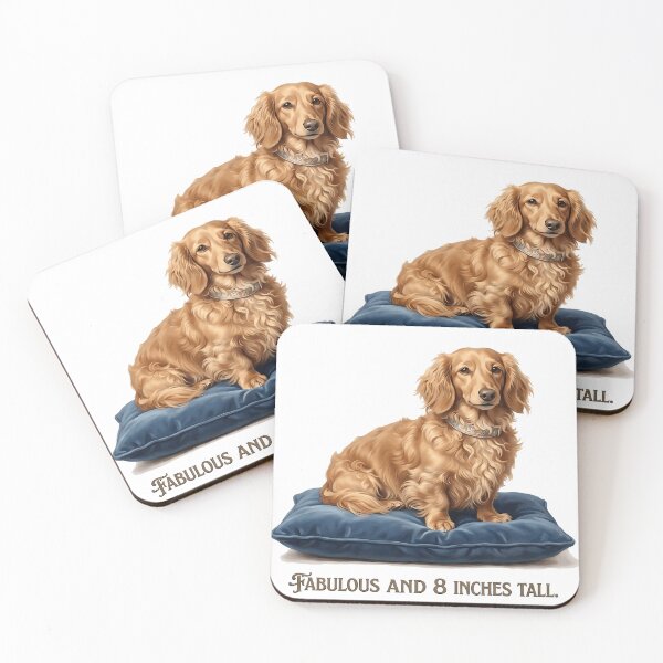 Item preview, Fabulous and Four Inches Tall Elegant Long Haired Dachshund designed and sold by jgoteiner.