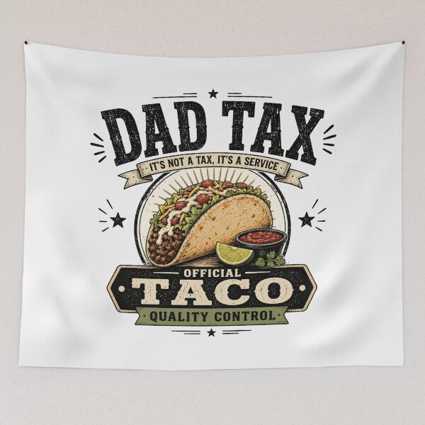 Item preview, Dad Tax Taco Shirt | Official Taco Quality Control | Funny Taco Lover Dad Graphic Tee | Vintage Father's Day Gift designed and sold by Verycutethings.