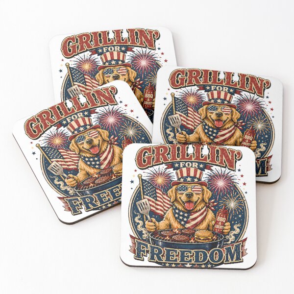 Item preview, Grillin For Freedom Golden Retriever designed and sold by Esu8y2.