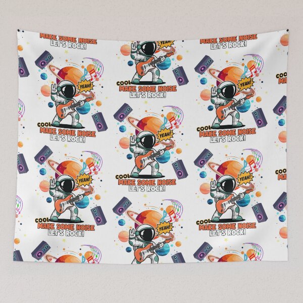 Item preview, Rock Star Astronaut Guitar Space Music Cartoon designed and sold by Szpaku desart .