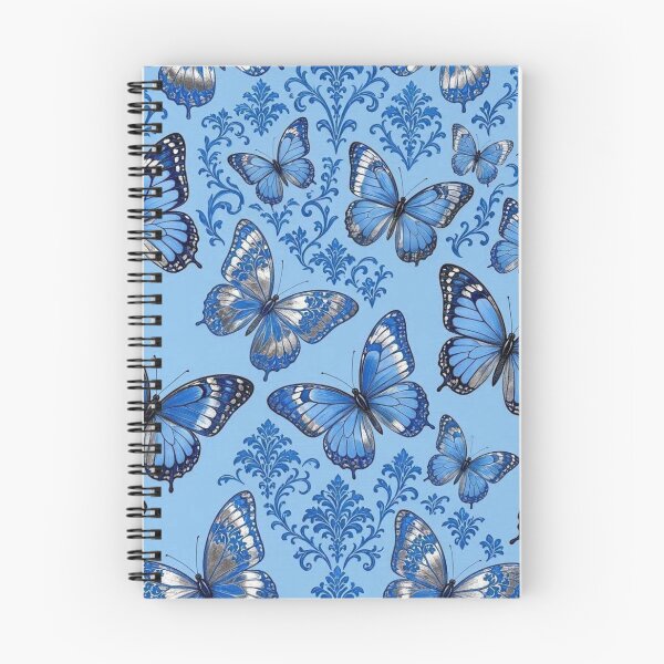 Item preview, Light Blue Butterflies & Damask designed and sold by DesignsByPrnces.