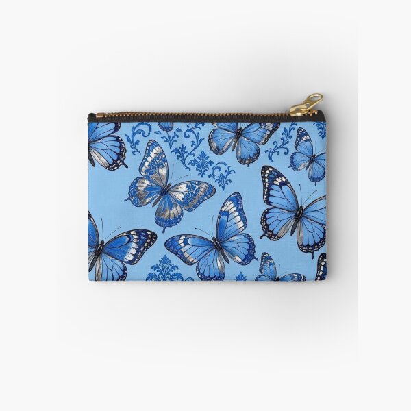 Item preview, Light Blue Butterflies & Damask designed and sold by DesignsByPrnces.