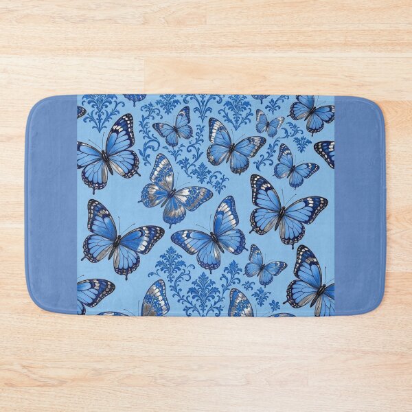 Item preview, Light Blue Butterflies & Damask designed and sold by DesignsByPrnces.