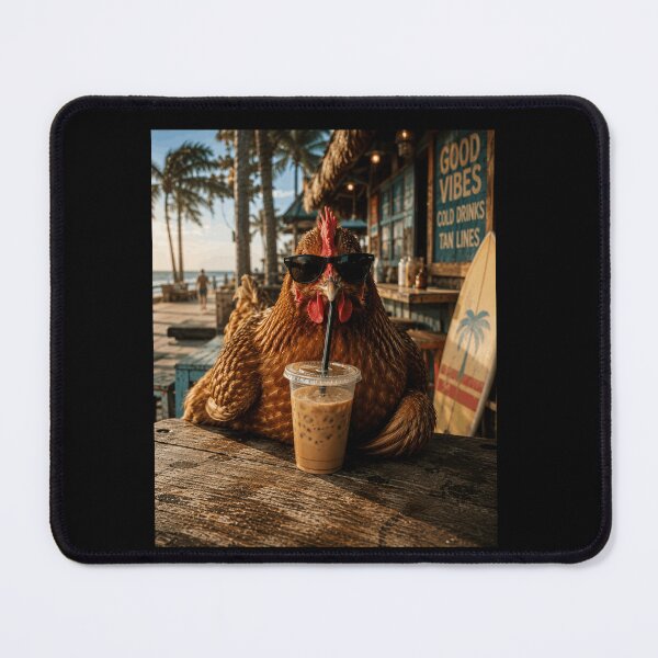 Item preview, Cool Chicken Drinking Iced Coffee | Funny Hen with Sunglasses | Chicken Lover Summer Design designed and sold by 76Valeria.