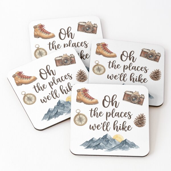 Item preview, Oh The Places We'll Hike - Adventure Hiking Nature Quote designed and sold by raedattia.