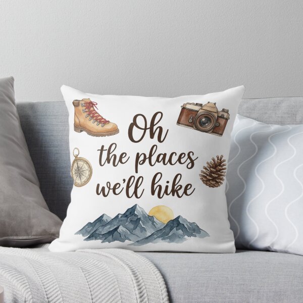 Item preview, Oh The Places We'll Hike - Adventure Hiking Nature Quote designed and sold by raedattia.