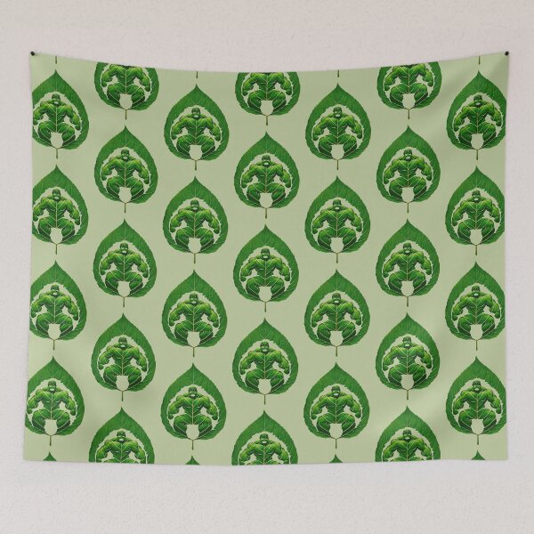 Item preview, Incredible Angry Green Hero Leaf Silhouette designed and sold by pixiedustpaint.