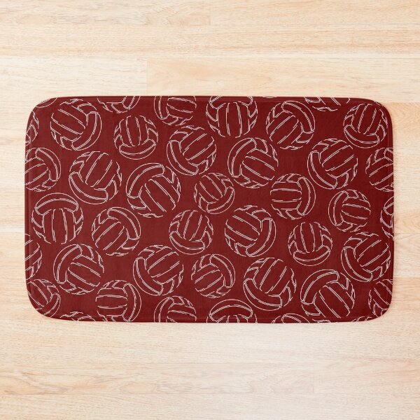Item preview, Volleyballs line art sketch pattern - maroon designed and sold by katzdzynes.