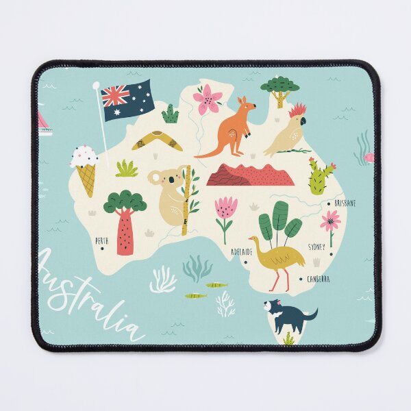 Item preview, Cute Kids Illustrated Map of Australia designed and sold by RiderSpoon.