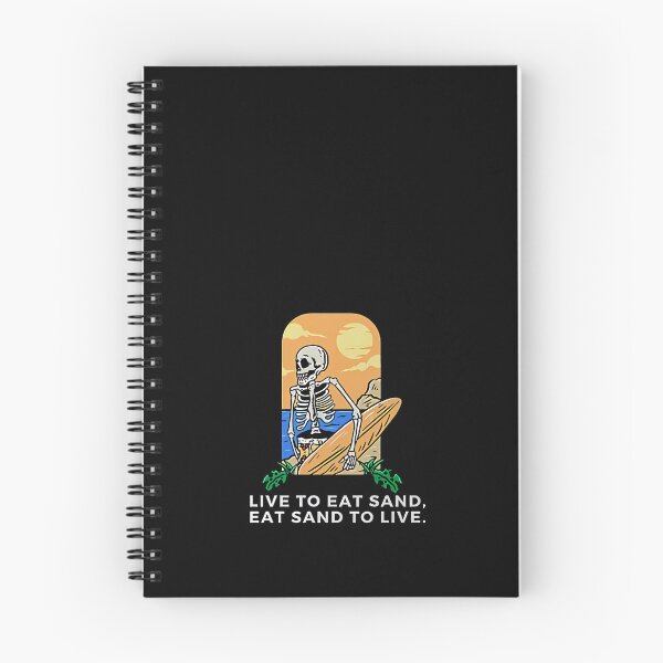 Item preview, Live To Eat Sand Skeleton on the surfboard designed and sold by MalwasBasket.