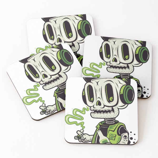 Item preview, Green Headphone Skeleton Urban Streetwear Character designed and sold by ndesigne.