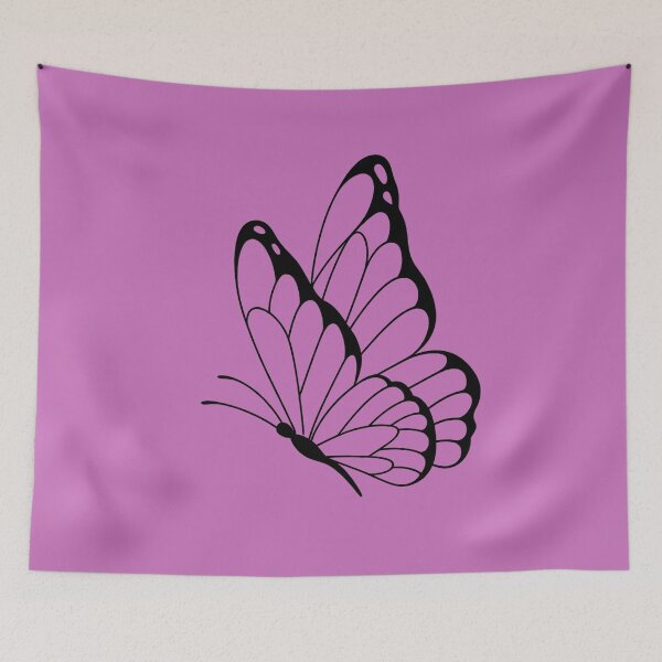 Item preview, Minimalist Butterfly with Black and White Lines designed and sold by ramo7.
