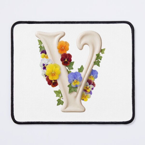 Item preview, Botanical Floral Letter V Monogram designed and sold by Helenaphotoart.