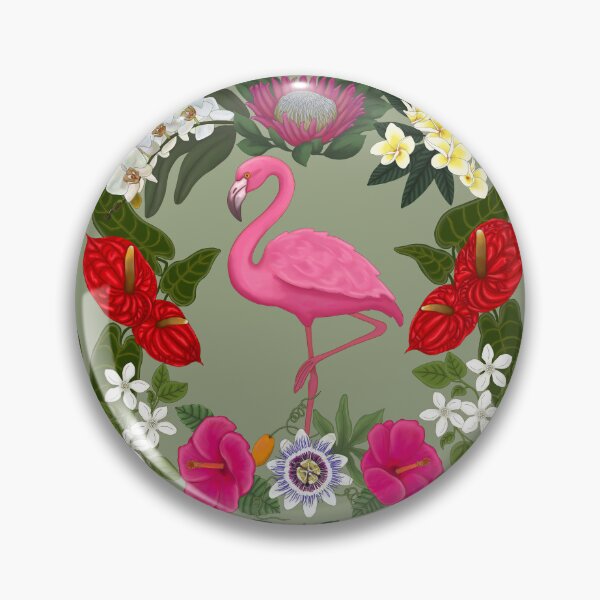 Item preview, Fabulous Flowers and Flamingos designed and sold by PaulaGaitleyArt.