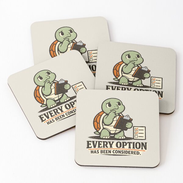 Item preview, Department of Slow Decisions Cute Turtle Overthinking Humor | Every Option Has Been Considered Funny Office Vector Design designed and sold by  MAD's Recreation Studio.