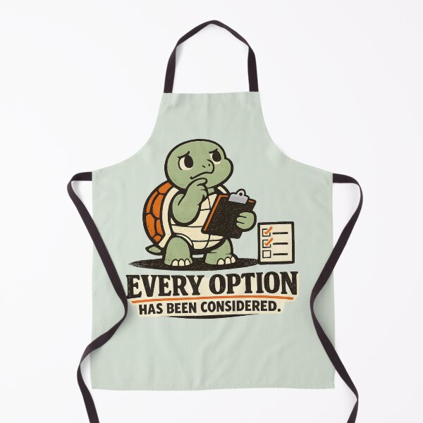 Item preview, Department of Slow Decisions Cute Turtle Overthinking Humor | Every Option Has Been Considered Funny Office Vector Design designed and sold by MAD's Recreation Studio.