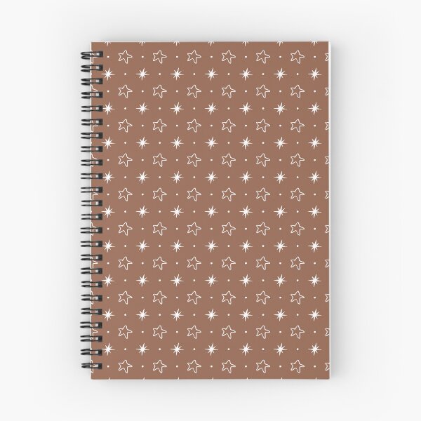 Item preview, Boho Brown Star Pattern | Earthy Minimalist Celestial Stars | Hand Drawn White Stars on Brown | Warm Neutral Starry Night Doodle | Cute Chocolate Brown Star | Mocha and White Star Pattern designed and sold by VivaFy.
