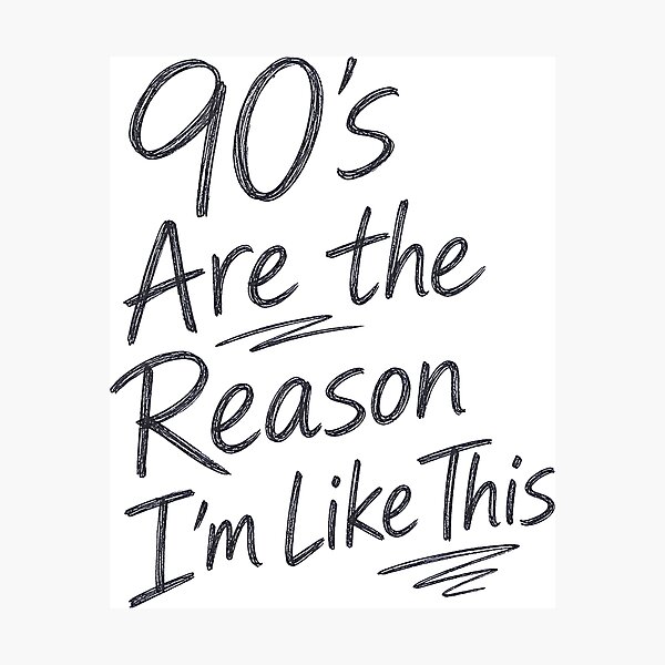Item preview, Handwritten 90's Kid Confession designed and sold by CerealBoxInk.
